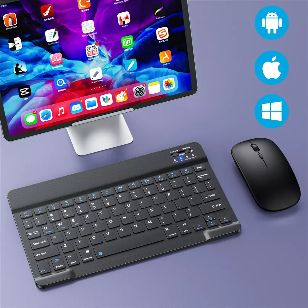 10 inch Wireless Keyboard and Mouse Mini Rechargeable bluetooth Keyboard With Mouse Spanish Russian Keyboard For PC Tablet Phone
10 inch Wireless Keyboard and Mouse Mini Rechargeable bluetooth Keyboard With Mouse Spanish Russian Keyboard For PC Tablet Phone