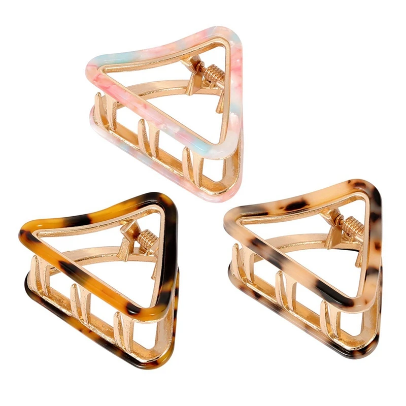3 Pcs Small Hair Claw Clips 2Inch Acetate Hair Jaw Clips 3 Colors Set Fashion Hollow Triangle Hair Clips For Women Girls Durable
3 Pcs Small Hair Claw Clips 2Inch Acetate Hair Jaw Clips 3 Colors Set Fashion Hollow Triangle Hair Clips For Women Girls Durable