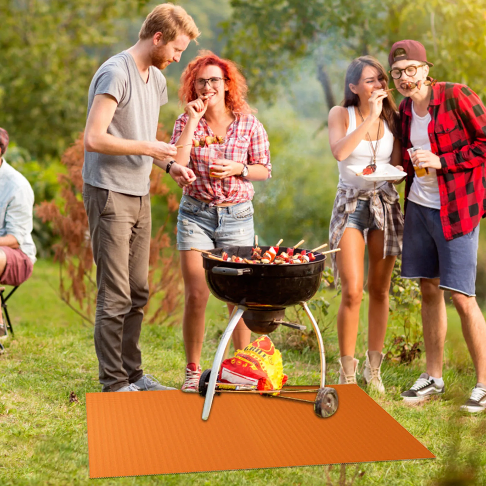 Barbecue Fire Blanket Camping Fireproof Fire Pit Mat Picnic BBQ Pad High Temperature Anti-Scald Flame Retardant Rug
Barbecue Fire Blanket Camping Fireproof Fire Pit Mat Picnic BBQ Pad High Temperature Anti-Scald Flame Retardant Rug