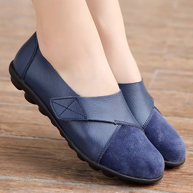 Woman's Flats Shoes Soft Genuine Leather Large Size 41-44 Patchwork Suede Boat Shoes for women Hook Loop Massage
Woman's Flats Shoes Soft Genuine Leather Large Size 41-44 Patchwork Suede Boat Shoes for women Hook Loop Massage