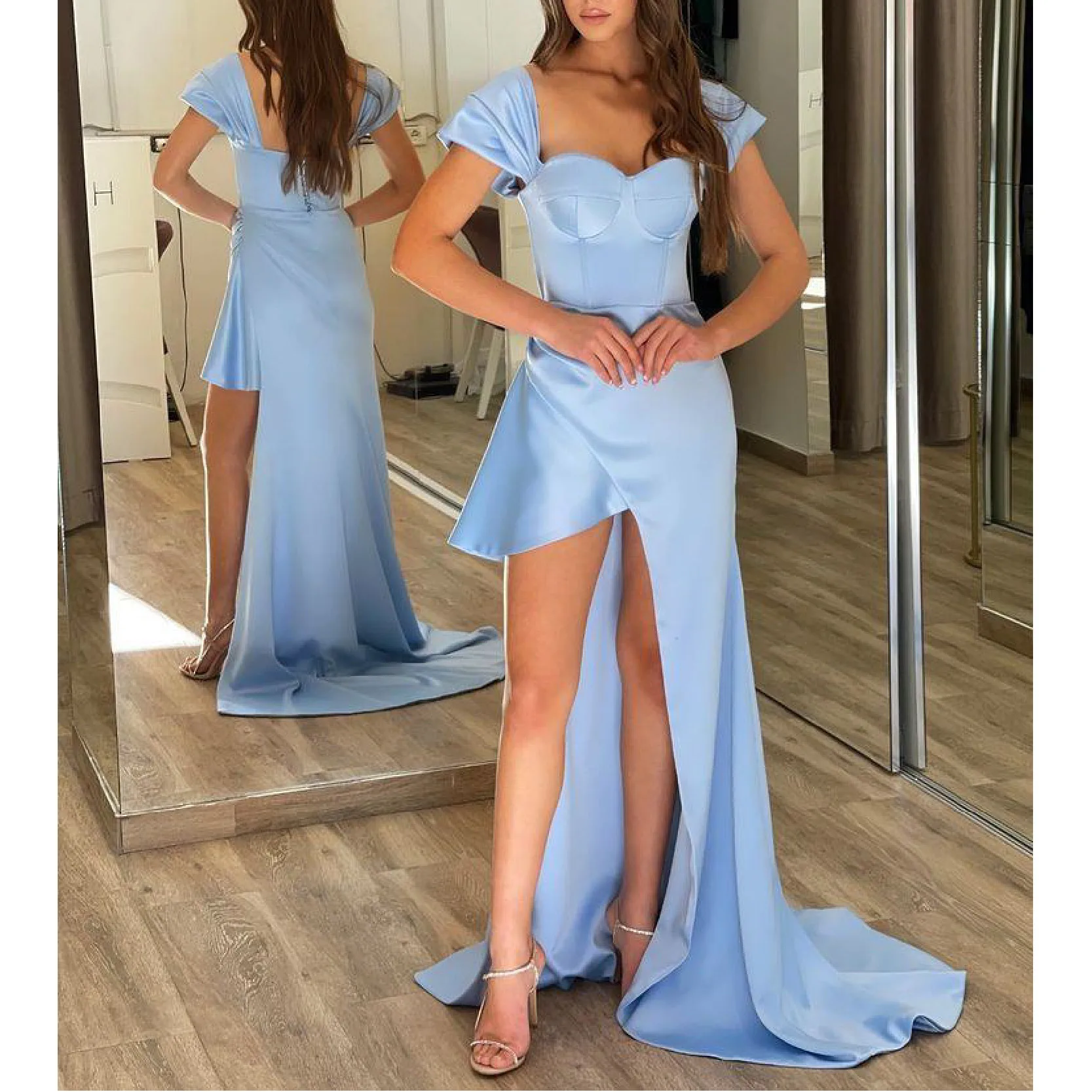 BAZIIINGAAA Elegant Evening Dress 2022 New Square Neck Sleeveless Asymmetrical Dress Women's Evening Dress Robe De Soirée Femme
BAZIIINGAAA Elegant Evening Dress 2022 New Square Neck Sleeveless Asymmetrical Dress Women's Evening Dress Robe De Soirée Femme