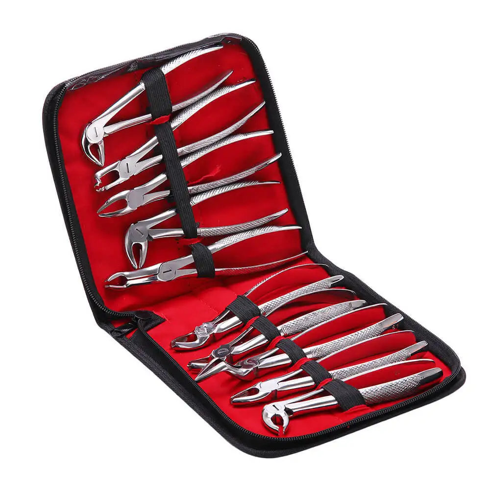 Stainless steel adult dental forceps 10pcs extracting forceps set tooth extracting pliers dental surgical instruments
Stainless steel adult dental forceps 10pcs extracting forceps set tooth extracting pliers dental surgical instruments