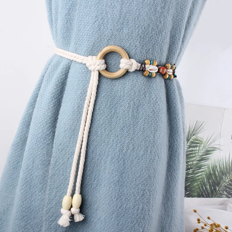 girl cotton Thread Hemp knot belt for women corset waistband round buckle bead thin belt waist chain for skirt dress
girl cotton Thread Hemp knot belt for women corset waistband round buckle bead thin belt waist chain for skirt dress