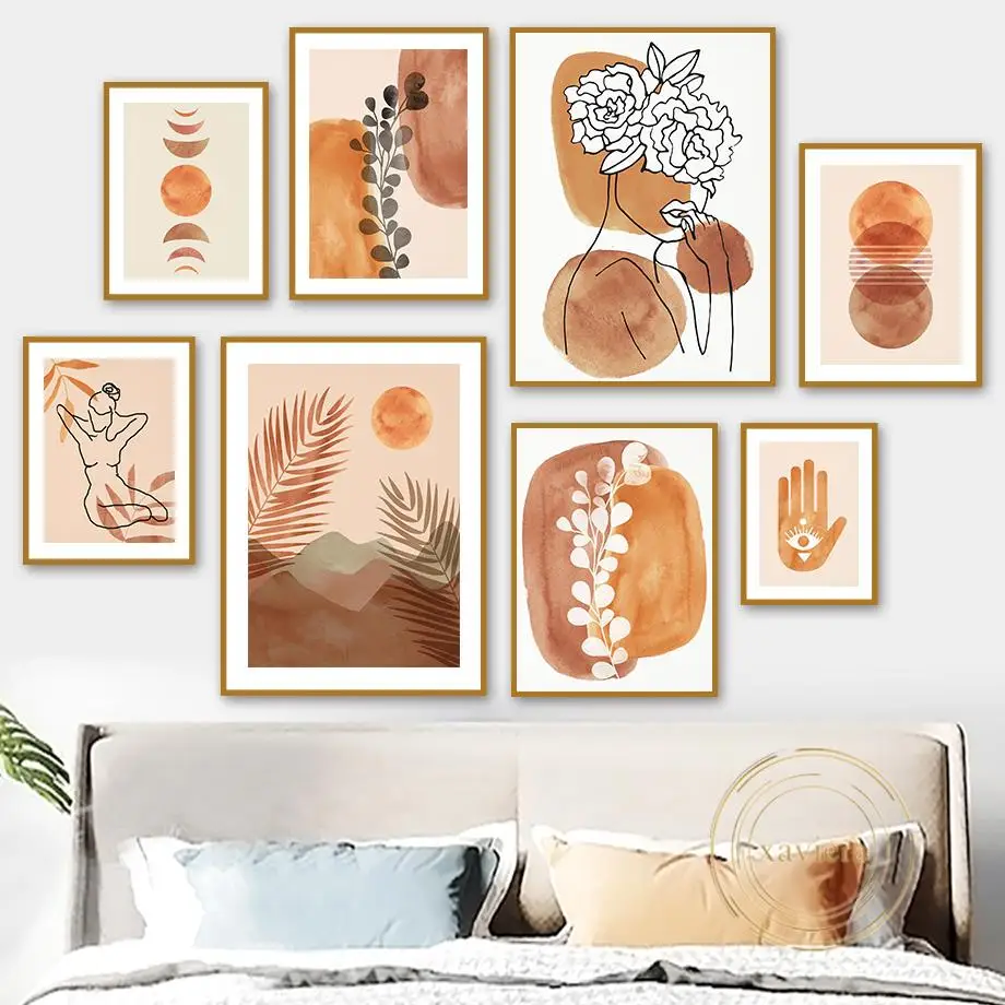 Boho Abstract Woman Face Line Canvas Painting Modern Orange Floral Botanical Wall Art Poster Aesthetic Picture for Bedroom Decor
Boho Abstract Woman Face Line Canvas Painting Modern Orange Floral Botanical Wall Art Poster Aesthetic Picture for Bedroom Decor