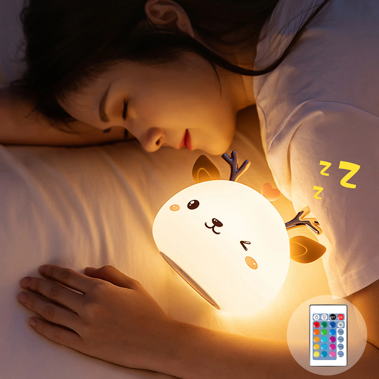 Night Light For Kids Silicone Cute Fawn Night Lamp Bedroom Decor Squishy Silicone Animal Nightlights For Kids Toddlers Touch/
Night Light For Kids Silicone Cute Fawn Night Lamp Bedroom Decor Squishy Silicone Animal Nightlights For Kids Toddlers Touch/