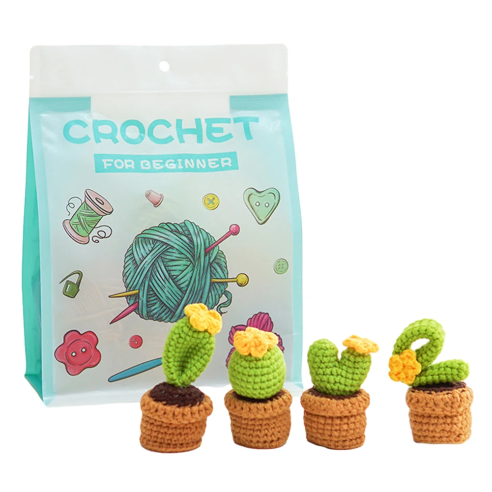Hand Knitting Material Kit Green Plant Wool Crochet Opuntia Pot Decoration DIY Knitting Crocheting Arts Crafts Sewing Material
Hand Knitting Material Kit Green Plant Wool Crochet Opuntia Pot Decoration DIY Knitting Crocheting Arts Crafts Sewing Material