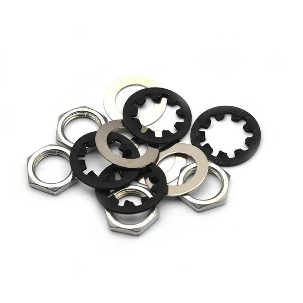 Washers Kits Nuts Set Lock Washers Potentiometer Washers Switchcraft Accessorys Fits CTS Guitar Pots Flat Washers
Washers Kits Nuts Set Lock Washers Potentiometer Washers Switchcraft Accessorys Fits CTS Guitar Pots Flat Washers