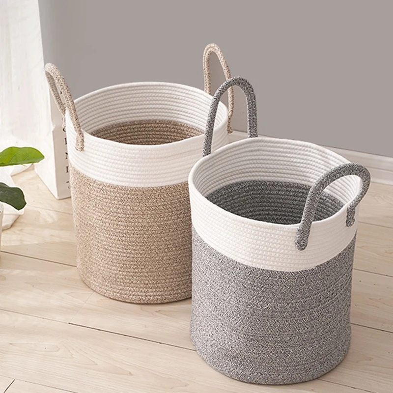 Home Storage Baskets Sundries Organization Clothes And Toys Sundries Cotton Rope Woven Storage Basket
Home Storage Baskets Sundries Organization Clothes And Toys Sundries Cotton Rope Woven Storage Basket