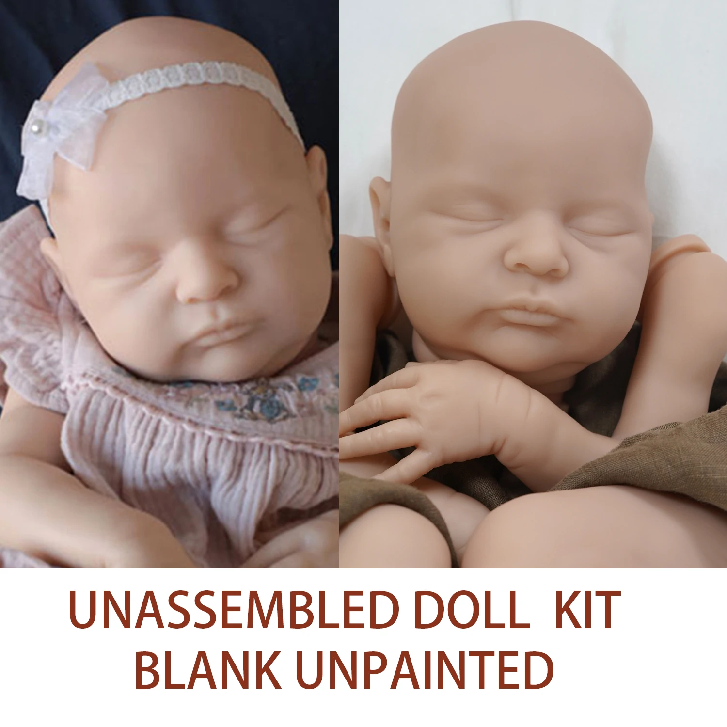 

New 20.5 Inches Unfinished Reborn Doll Kit Laura With COA Vinyl Popular Blank Reborn Baby Kits