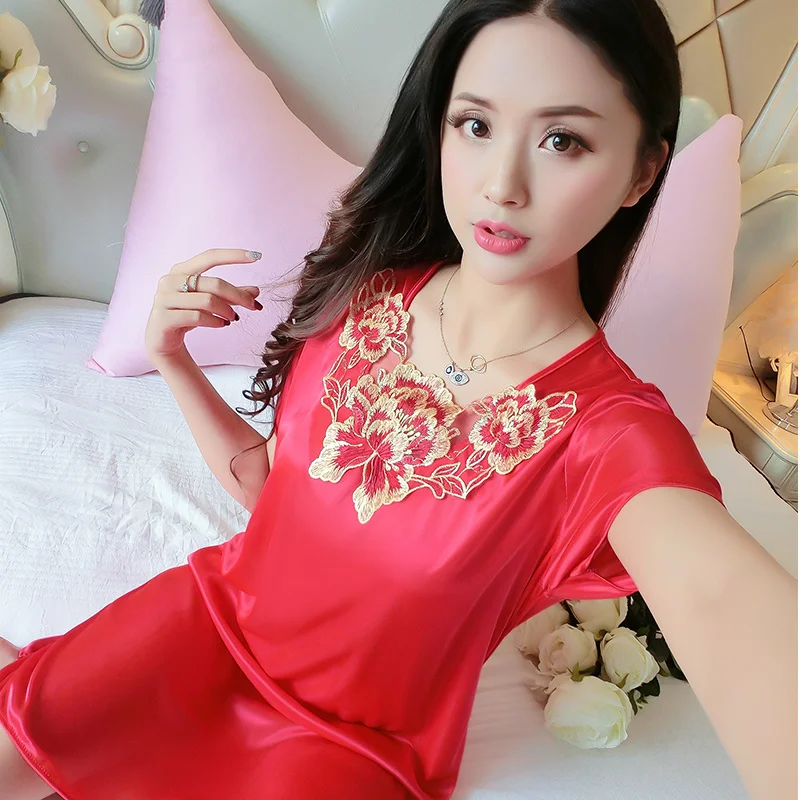 Pajamas for Women Summer Sexy Pajamas Lace Short-sleeved Nightdress Ice Silk Pyjamas Loungewear Sleepwear Sleep Tops
Pajamas for Women Summer Sexy Pajamas Lace Short-sleeved Nightdress Ice Silk Pyjamas Loungewear Sleepwear Sleep Tops