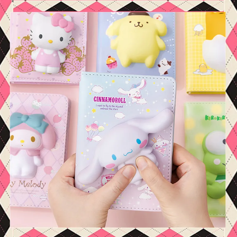 

sanrio anime Kawaii Diary Decompression 3D TOY Notebook Agenda Memo Planner Schedule Scrapbooking Notepads School Stationery