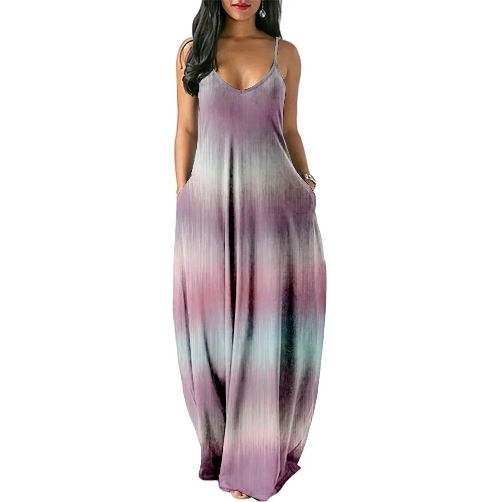 Женское платье с принтом Tie Dye, Повседневное платье с коротким рукавом, Свободное длинное платье с двумя карманами
Женское платье с принтом Tie Dye, Повседневное платье с коротким рукавом, Свободное длинное платье с двумя карманами