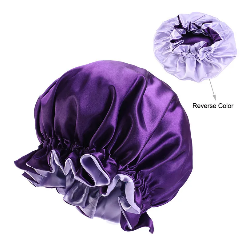Satin Bonnet Cap Elastic Double Layer Silk Sleeping Hat Head Cover For Women Lined Hair Wrap For Long Curly Hair Shower Cap
Satin Bonnet Cap Elastic Double Layer Silk Sleeping Hat Head Cover For Women Lined Hair Wrap For Long Curly Hair Shower Cap