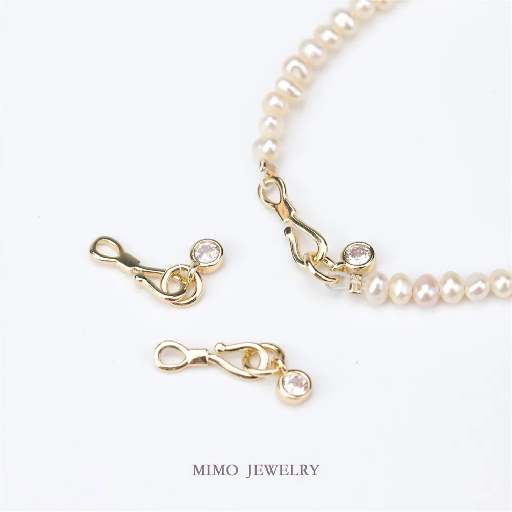 MIMO JEWELRY Color-preserving copper plated gold round zircon figure 8 hook necklace bracelet DIY jewelry end clasp
MIMO JEWELRY Color-preserving copper plated gold round zircon figure 8 hook necklace bracelet DIY jewelry end clasp