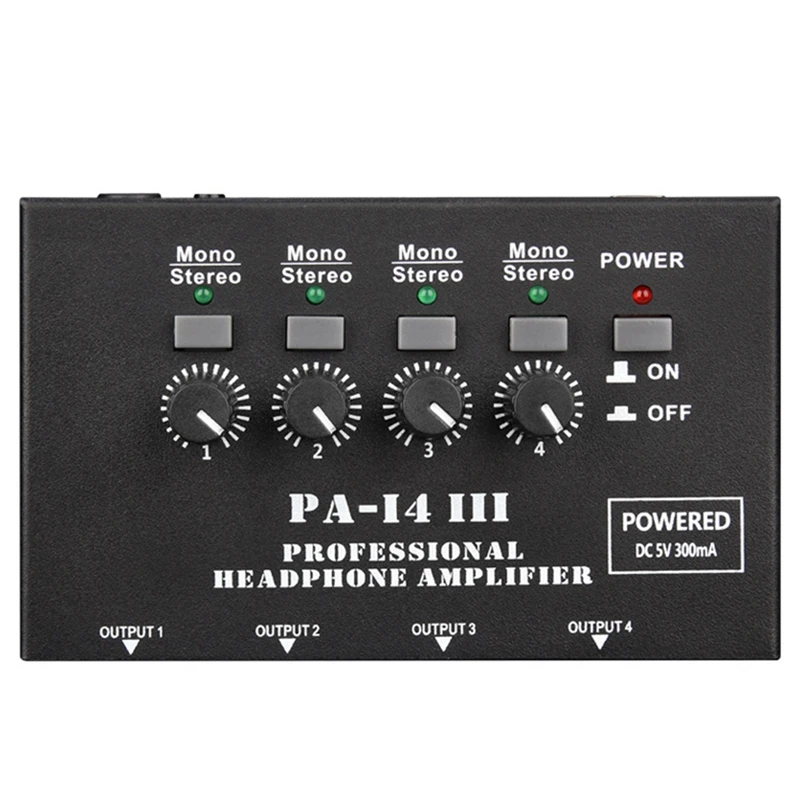 Headphone Mixer Amplifier 4 Channel Professional Headphone Amplifier Portable For Mobile Phone Computer Diverter
Headphone Mixer Amplifier 4 Channel Professional Headphone Amplifier Portable For Mobile Phone Computer Diverter
