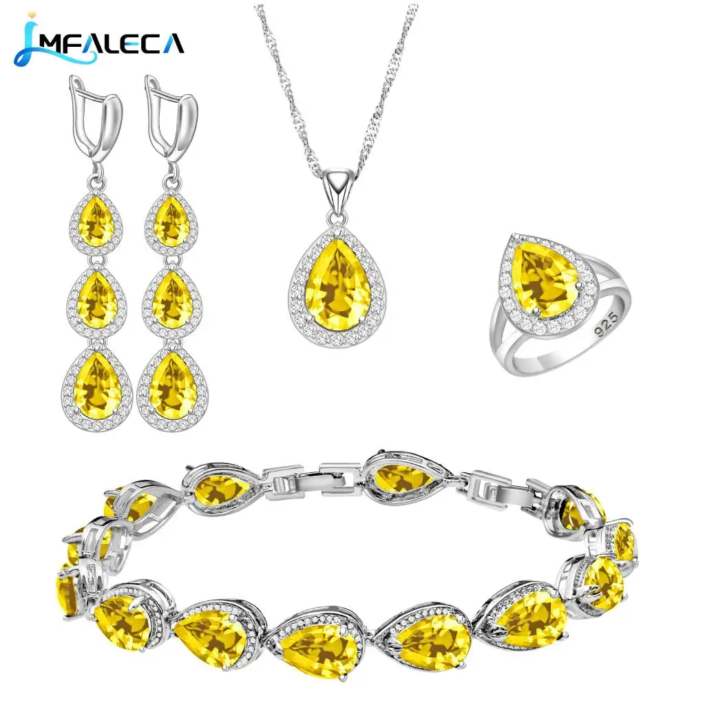Women Jewelry Set White Yellow Cubic Zirconia Topaz Jewelry Accessory Bridal Anniversary Festival Jewelry for Wife/Lover Gift
Women Jewelry Set White Yellow Cubic Zirconia Topaz Jewelry Accessory Bridal Anniversary Festival Jewelry for Wife/Lover Gift