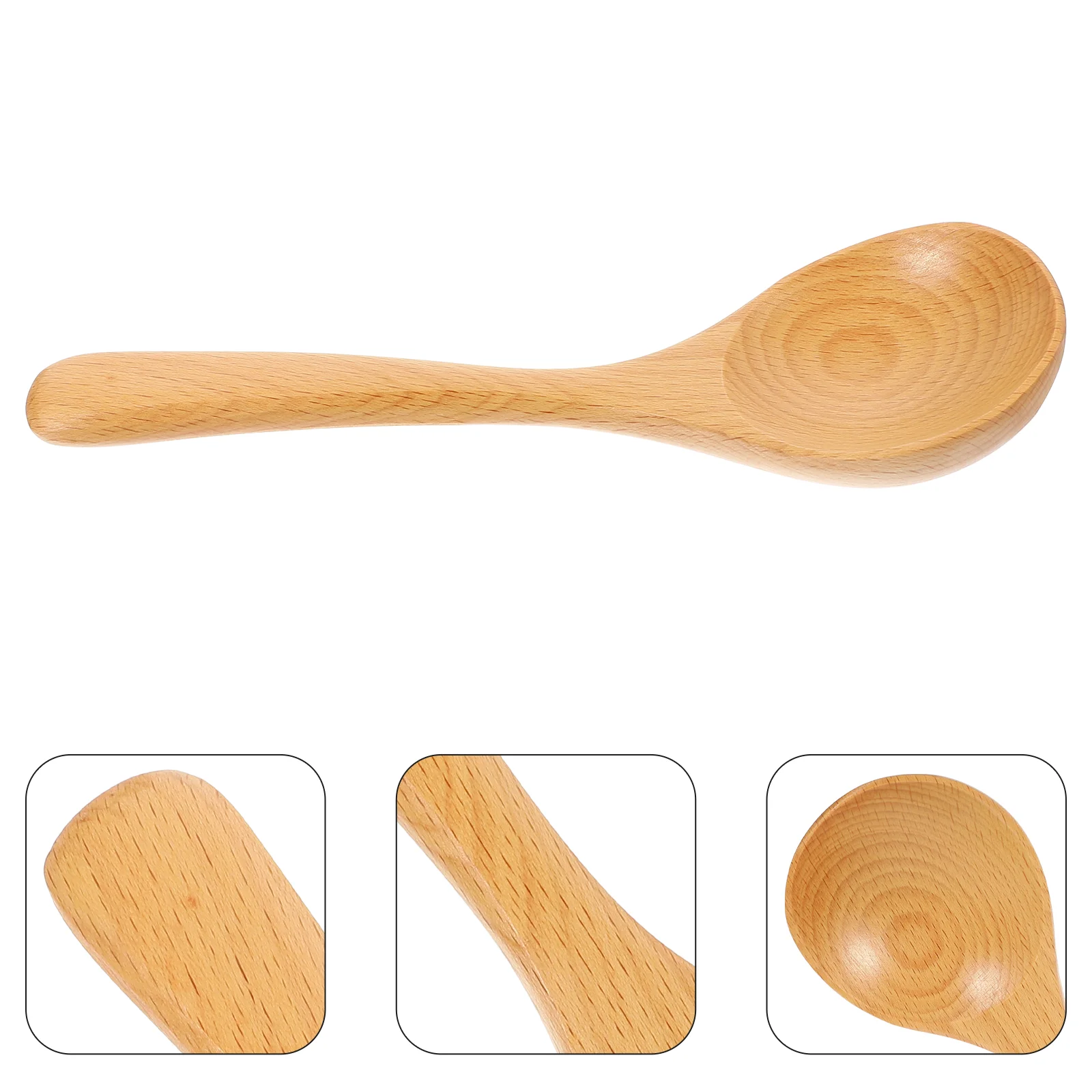 

Spoon Wooden Soup Spoons Salad Stirring Servingmixing Ladle Ladles Wood Servers Kitchen Natural Scoop Large Honey Measuring