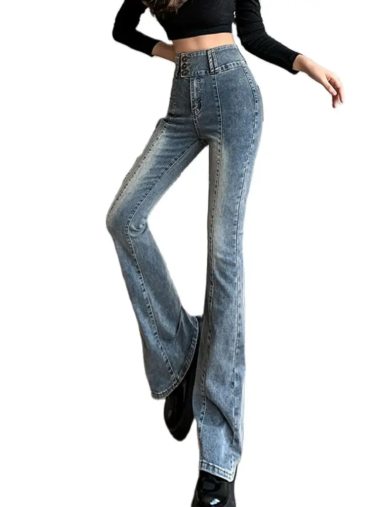 Casual Denim Trousers Slim Wide -Leg Flared Trousers High Waist Thin Waist 2022 Autumn New Fashion Women'S Clothing
Casual Denim Trousers Slim Wide -Leg Flared Trousers High Waist Thin Waist 2022 Autumn New Fashion Women'S Clothing