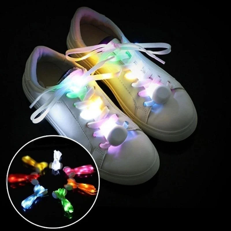 

1 Pair Colorful LED Flash Light Up Shoe Laces Party Disco Shoes Strap Glow Stick Shoelaces Boys Girls Multicolor Shoe Strings