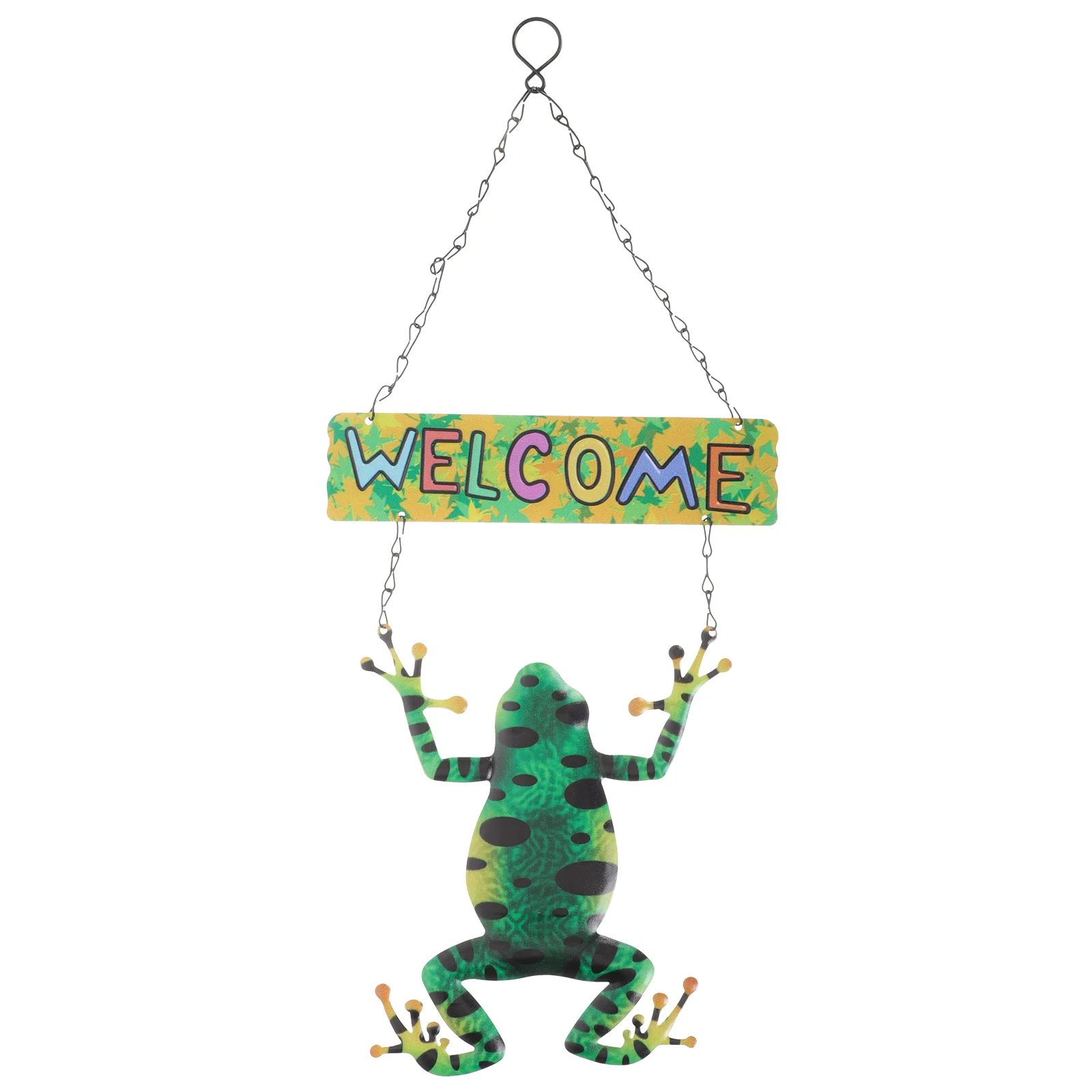 Iron Art Welcome Sign Wall Pendant Door Hanging Ornament Frog-shape Welcome Sign
Iron Art Welcome Sign Wall Pendant Door Hanging Ornament Frog-shape Welcome Sign