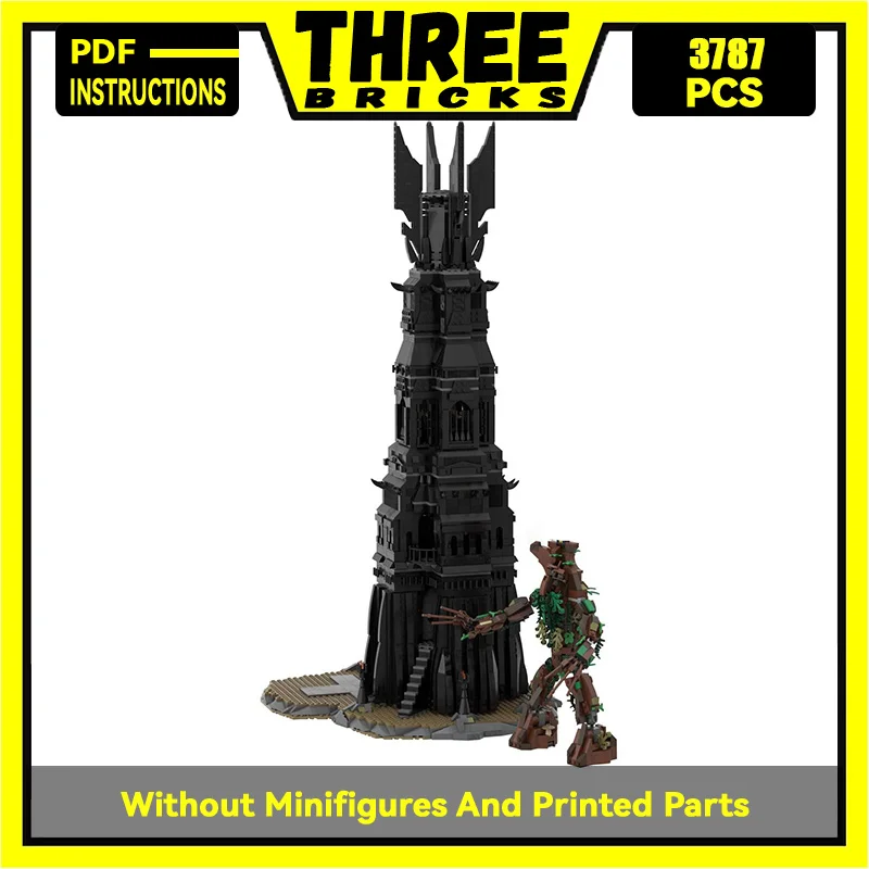 Строительный блок Moc, волшебные кольца, сцена фильма UCS, черная башня, модель замка, кирпичи, сборка «сделай сам», вид на улицу
Строительный блок Moc, волшебные кольца, сцена фильма UCS, черная башня, модель замка, кирпичи, сборка «сделай сам», вид на улицу