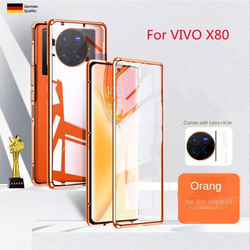 Coque 360 Magnetic Case For vivo X80 Pro 5G X60 X70 S15 S12 Case Metal Bumper Tempered Glass Cover Camera Protector Film
Coque 360 Magnetic Case For vivo X80 Pro 5G X60 X70 S15 S12 Case Metal Bumper Tempered Glass Cover Camera Protector Film