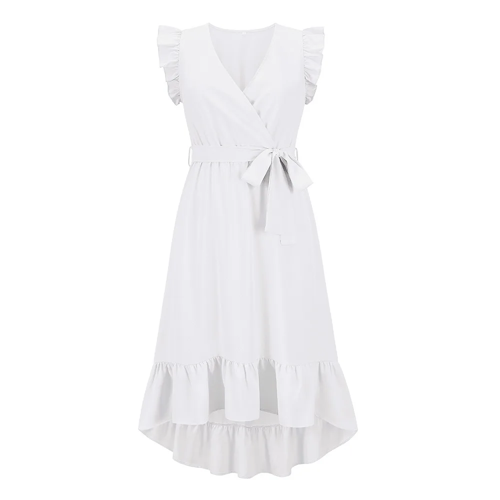 Sleeveless V-neck Chiffon Dress Summer 2022 New Waist Mid-length Irregular Skirt Dress
Sleeveless V-neck Chiffon Dress Summer 2022 New Waist Mid-length Irregular Skirt Dress