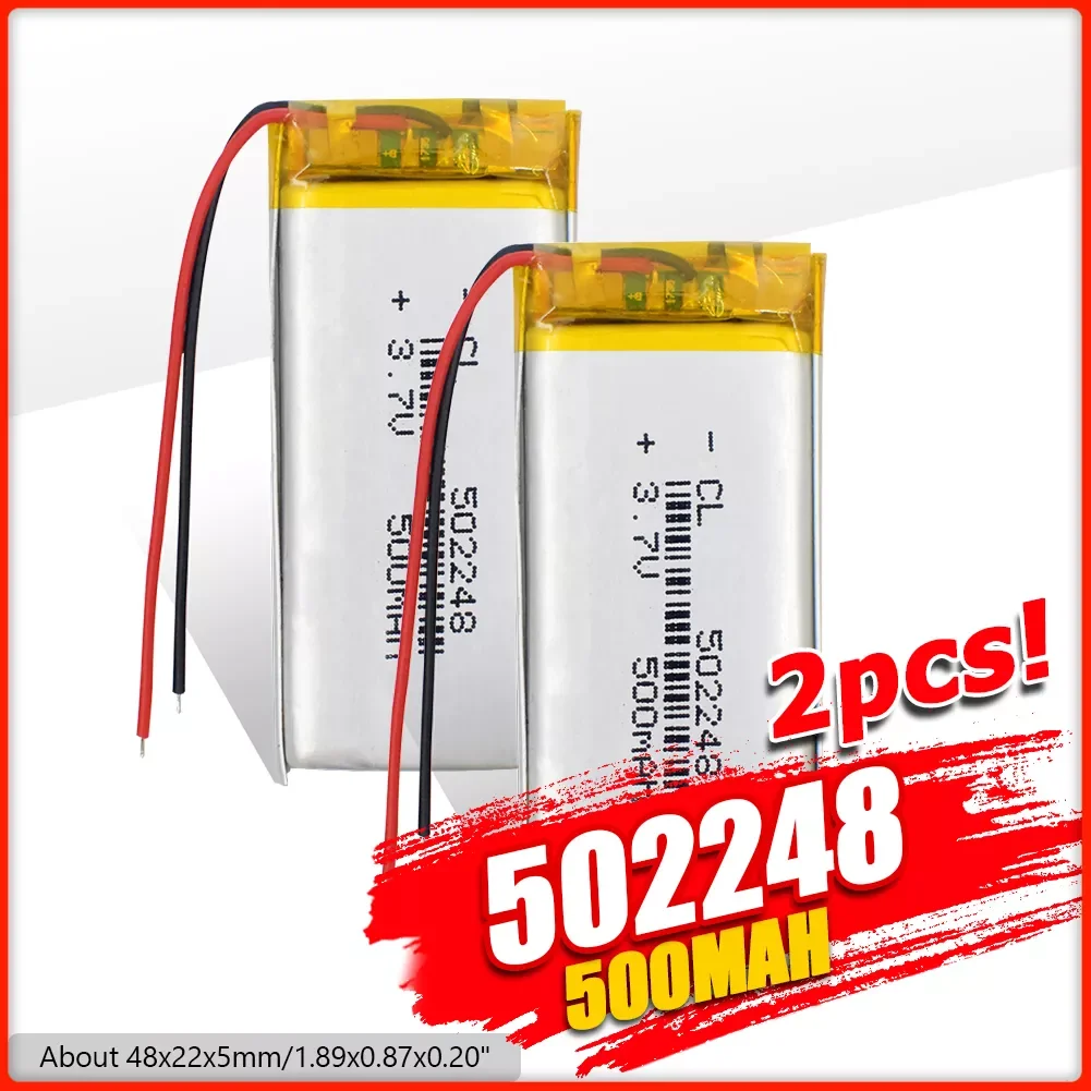 1/2/4 3.7v 500mAh 502248 Rechargeable Lithium Polymer Li-Po Battery For MP3 GPS PDA Bluetooth speaker MassagerTachograph cells
1/2/4 3.7v 500mAh 502248 Rechargeable Lithium Polymer Li-Po Battery For MP3 GPS PDA Bluetooth speaker MassagerTachograph cells
