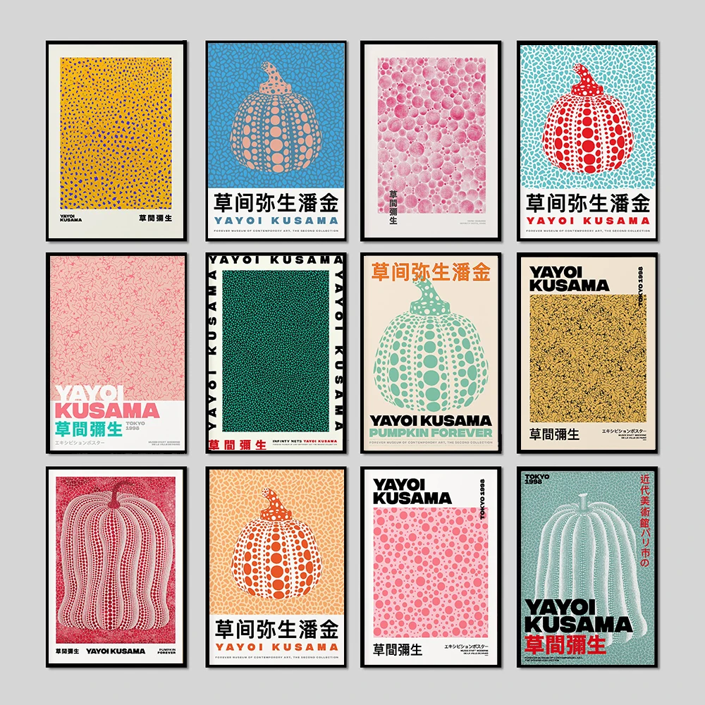 Yayoi Kusama Exhibition Posters and Print Japanese Artist Art Painting Canvas Picture Abstract Modern Museum For Home Wall Decor
Yayoi Kusama Exhibition Posters and Print Japanese Artist Art Painting Canvas Picture Abstract Modern Museum For Home Wall Decor