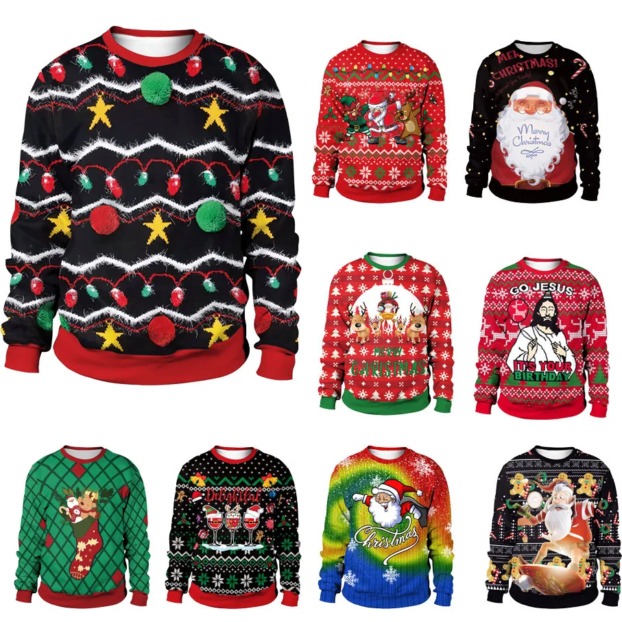 Men Women Funny Ugly Sweaters Christmas Lanterns Long Sleeve Round Neck Autumn Winter Couples Xmas Jumpers Tops 2XL Sweatshirts
Men Women Funny Ugly Sweaters Christmas Lanterns Long Sleeve Round Neck Autumn Winter Couples Xmas Jumpers Tops 2XL Sweatshirts