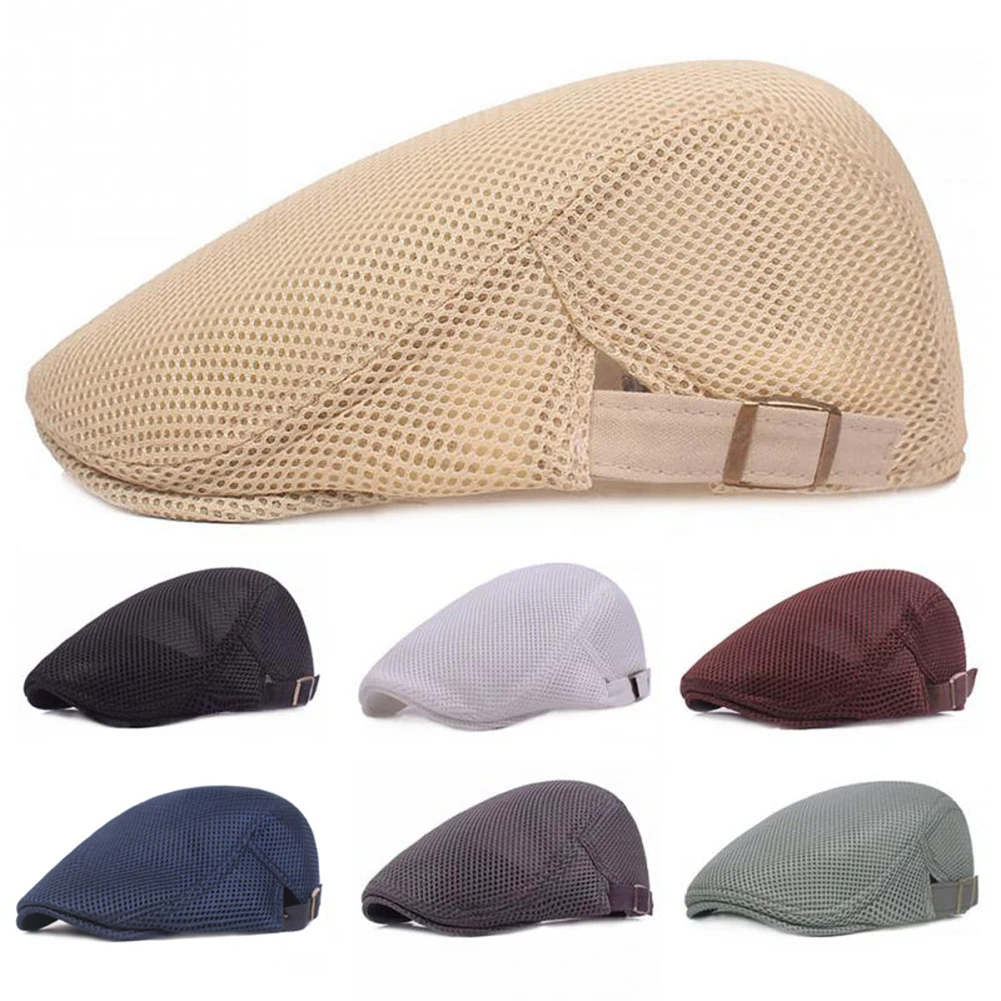 Mesh Peaked Cap Unisex Breathable Mesh Cap Solid Color Optional Newsboy Style Adjustable Multifunctional Casual Berets
Mesh Peaked Cap Unisex Breathable Mesh Cap Solid Color Optional Newsboy Style Adjustable Multifunctional Casual Berets