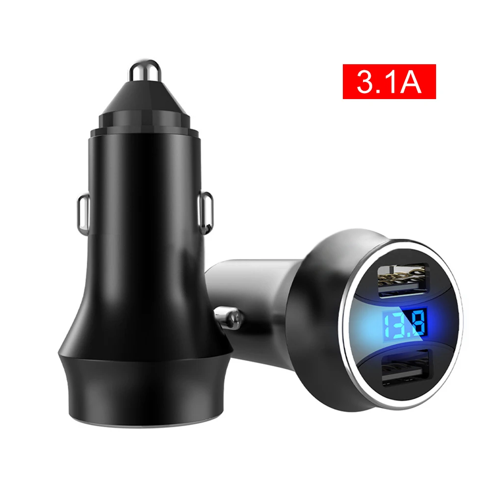 Mobile Phone Charger Cigarette Lighter For Car Charger USB Smart Phone Adapter Dual USB Digital Display Fast Charging for iPhone
Mobile Phone Charger Cigarette Lighter For Car Charger USB Smart Phone Adapter Dual USB Digital Display Fast Charging for iPhone