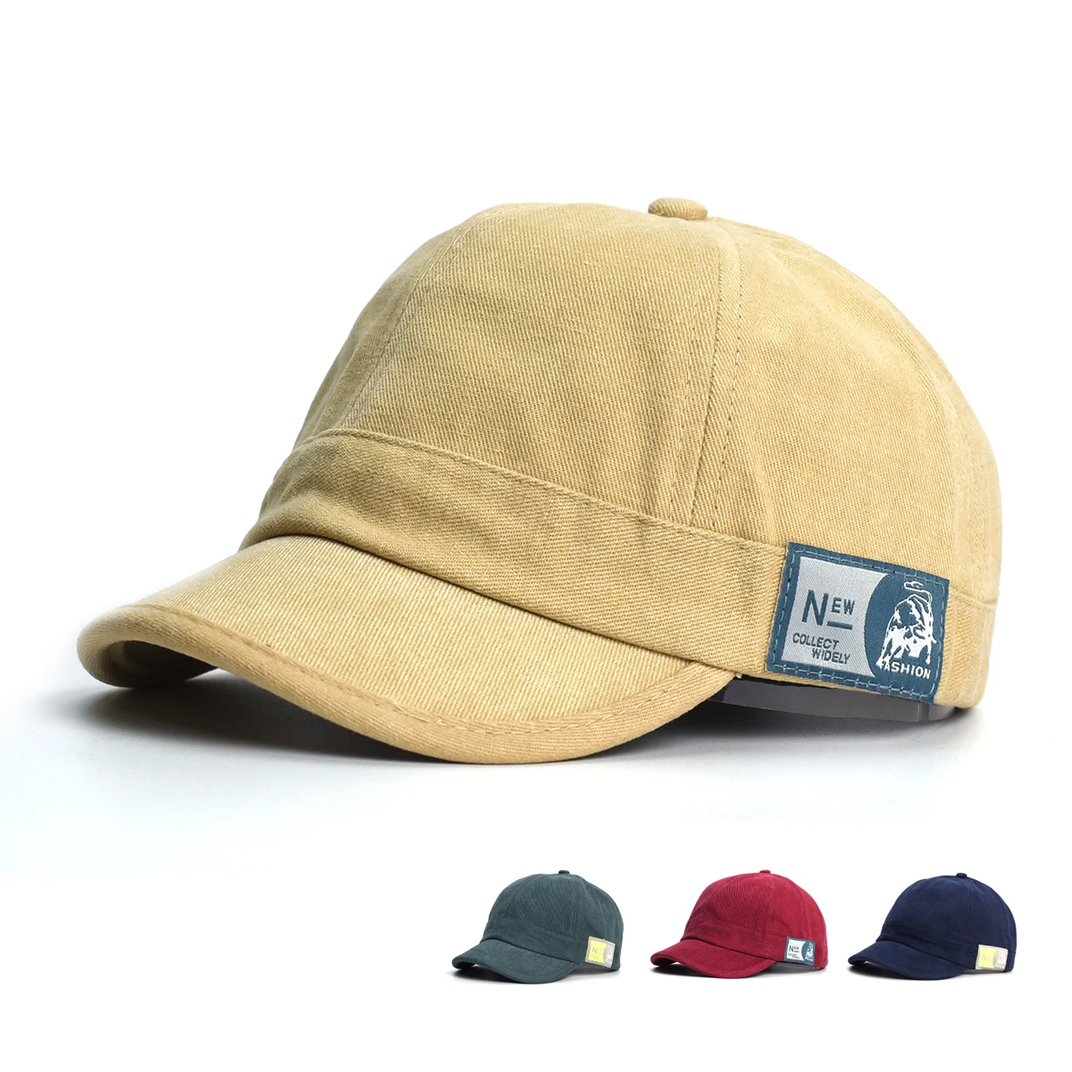 

Fashion Short Brim Cotton Baseball Cap Men Women Soft Vintage Dad Hat Adjustable Trucker Style Low Profile Caps