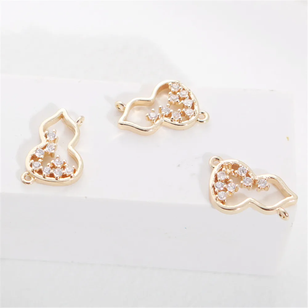 14k gold color retention micro-set zircon gourd pendant 10 * 14mm bracelet necklace pendant diy jewelry pendant
14k gold color retention micro-set zircon gourd pendant 10 * 14mm bracelet necklace pendant diy jewelry pendant