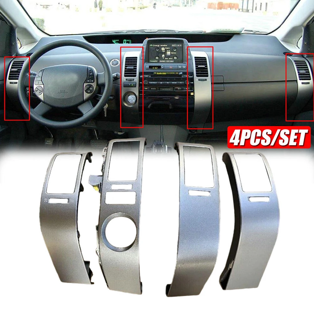 4pcs/Set Car Center Inner A/C Dash Air Vent Cover Trim 55670-47060 Gray ABS Plastic For Toyota For Prius 2004-2006 Auto Accessor
4pcs/Set Car Center Inner A/C Dash Air Vent Cover Trim 55670-47060 Gray ABS Plastic For Toyota For Prius 2004-2006 Auto Accessor