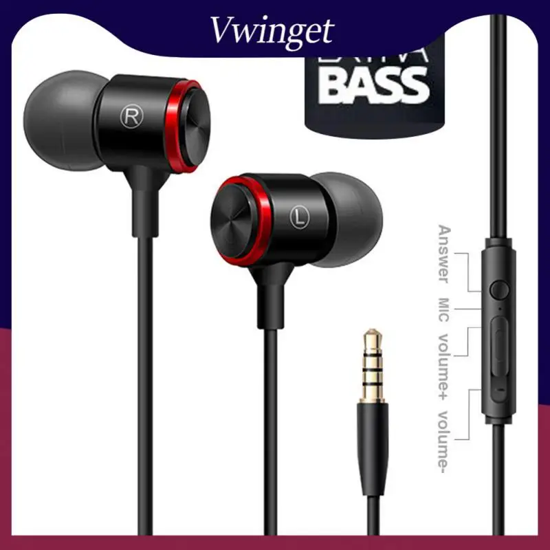 Gaming In-ear Headset Computer Wire-controlled In-line Control Heavy Bass Noise Reduction For All Smart Phones Wired Headphones
Gaming In-ear Headset Computer Wire-controlled In-line Control Heavy Bass Noise Reduction For All Smart Phones Wired Headphones