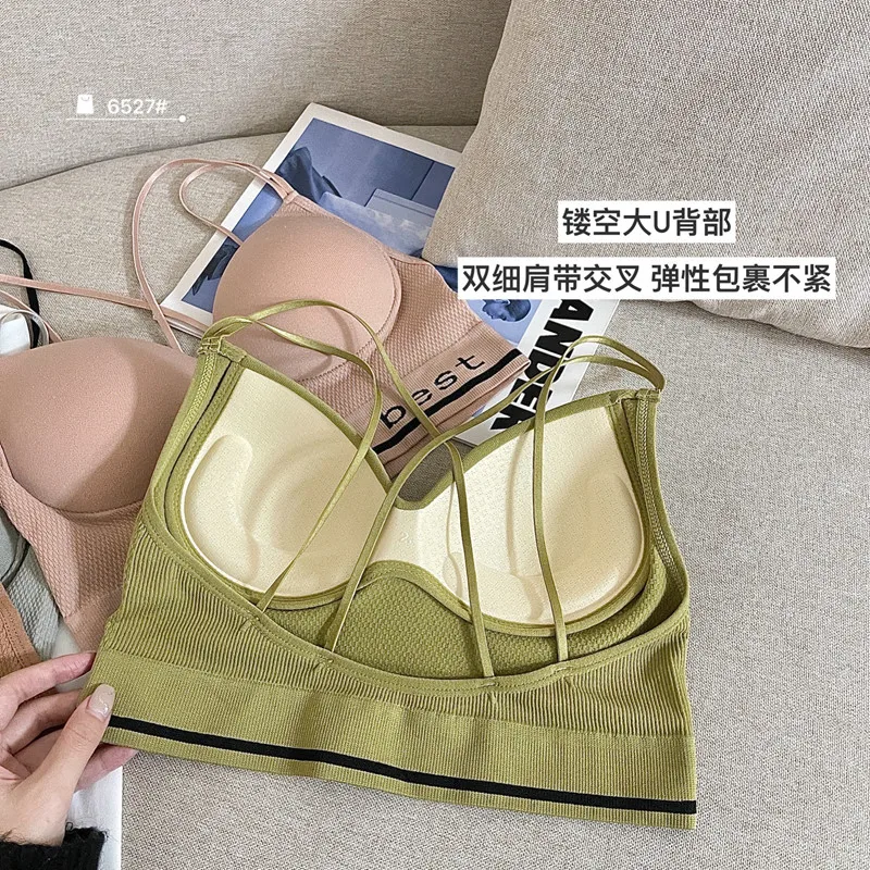Women Beauty Open Back Underwear Padded Spaghetti Strap Crop Tanks Top Camis Built-in Bra Sleeveless Slim Knitted Sports Vest
Women Beauty Open Back Underwear Padded Spaghetti Strap Crop Tanks Top Camis Built-in Bra Sleeveless Slim Knitted Sports Vest