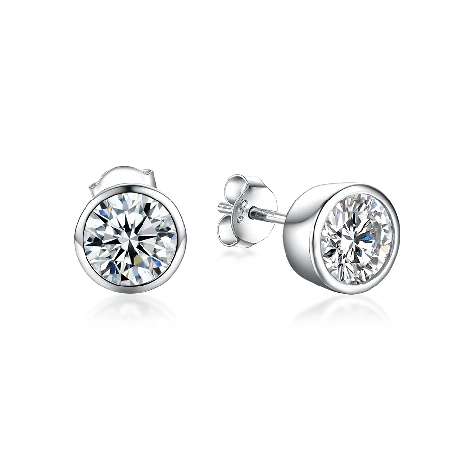 Kuololit Bezel Set Stud Earrings for Women Solid 925 Sterling Silver 4CT Gemstone Earrings Fine Jewelry New Arrival
Kuololit Bezel Set Stud Earrings for Women Solid 925 Sterling Silver 4CT Gemstone Earrings Fine Jewelry New Arrival