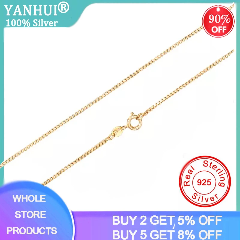 YANHUI Gold Chain Necklace for Women 18-inch Tibetan Silver Clavicle Box Chain Silver Chokers Necklace Fashion Jewelry
YANHUI Gold Chain Necklace for Women 18-inch Tibetan Silver Clavicle Box Chain Silver Chokers Necklace Fashion Jewelry
