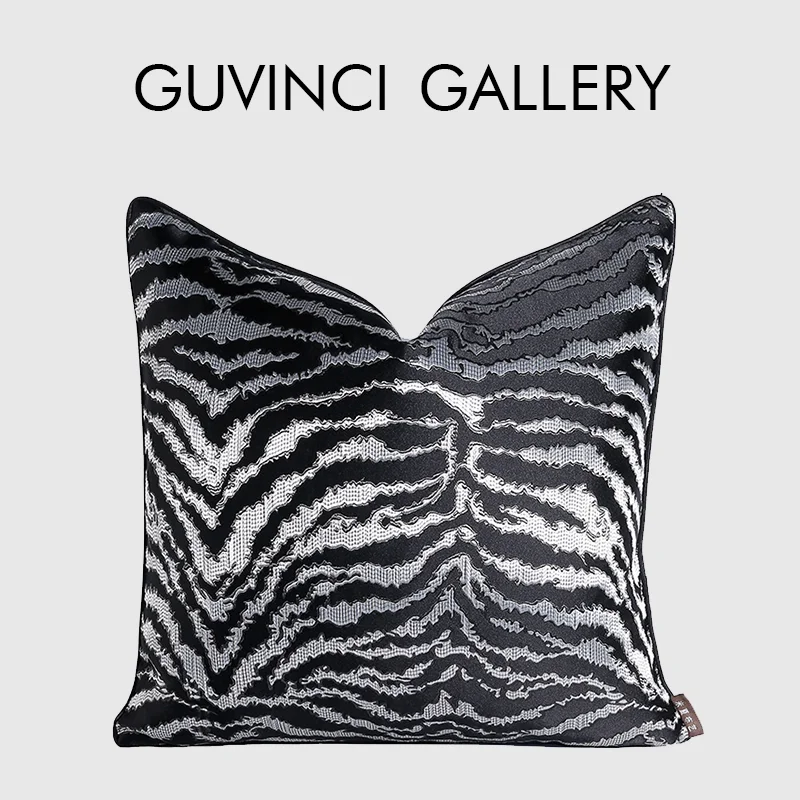 GUVINCI GALLERY Cav*lli Silver Tiger Stripes Abstract Line Jacquard Pillowcase Luxurious Square Cushion Cover For Sofa Bed Couch
GUVINCI GALLERY Cav*lli Silver Tiger Stripes Abstract Line Jacquard Pillowcase Luxurious Square Cushion Cover For Sofa Bed Couch
