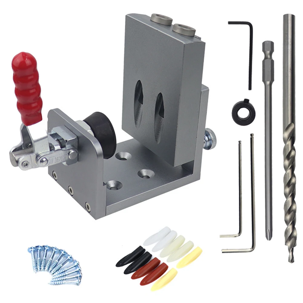 1set Pocket Hole Jig Kit Fast Clamping Push-pull Clamp 9mm Woodworking Inclined Hole Locator Hole Opener For 12-22mm Sheet
1set Pocket Hole Jig Kit Fast Clamping Push-pull Clamp 9mm Woodworking Inclined Hole Locator Hole Opener For 12-22mm Sheet