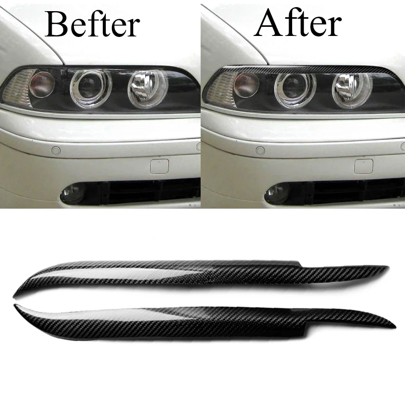 1 Pair Car Headlight Eyebrows Eye Lids Protection Cover Headlamp Real Black Carbon Fiber For BMW E39 525 528 530 M5 1997-2003
1 Pair Car Headlight Eyebrows Eye Lids Protection Cover Headlamp Real Black Carbon Fiber For BMW E39 525 528 530 M5 1997-2003