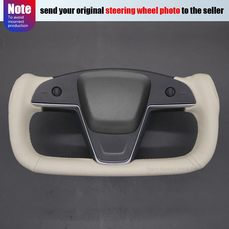 beige smooth leather Hand sewing Car Steering Wheel Cover for Tesla Model S 2021-2023 Model X 2021 2022 2023 Car Interior
beige smooth leather Hand sewing Car Steering Wheel Cover for Tesla Model S 2021-2023 Model X 2021 2022 2023 Car Interior
