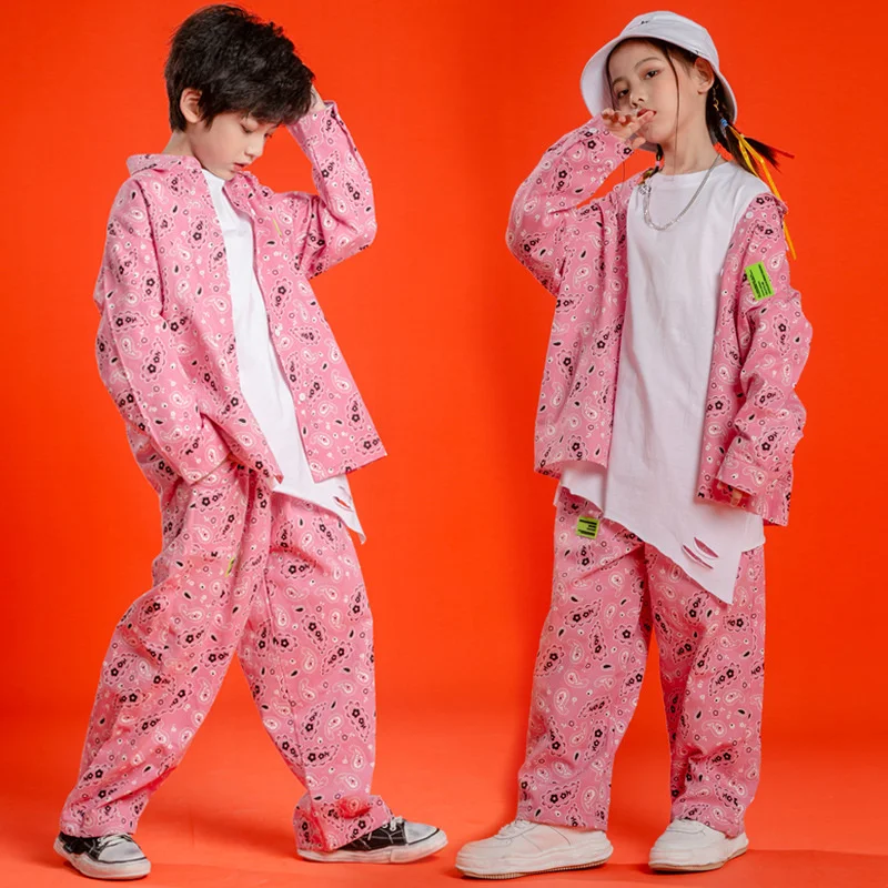 Street dance children's fashion suit, boys' performance suit, autumn loose fitting shirt, girls' pink mesh red, fried street
Street dance children's fashion suit, boys' performance suit, autumn loose fitting shirt, girls' pink mesh red, fried street
