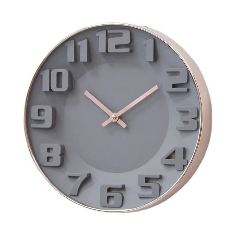 

Настенные часы 3d, кухонные современные тихие настенные часы из розового золота, для гостиной, спальни, дома, идеи для подарков
