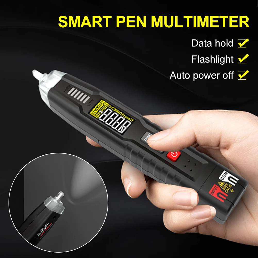 New Smart Multi-meter Digital Pen Type Multimeter DC AC Voltage Tester Voltmeter NCV Phase Sequence Auto Ranging Multimetre
New Smart Multi-meter Digital Pen Type Multimeter DC AC Voltage Tester Voltmeter NCV Phase Sequence Auto Ranging Multimetre