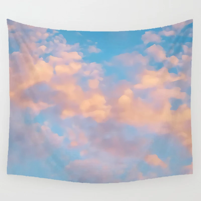 

Sunset blue sky white cloud printed pattern decorative tapestry home bedroom room dormitory decorative tapestry