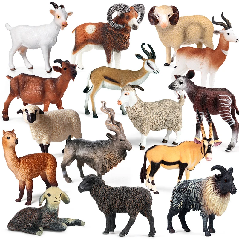 

Realistic Animal Figurines Simulated Ranch Action Figure Farm Sheep Goat Models Antelope Education Toys for Children Kids Gifts