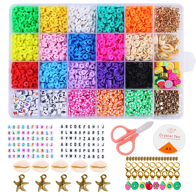 Flat Clay Beads For Diy Bohemine Style Women Bracelet Necklace Hangstring Letter Beads Kit With Scissors Tool For Jewelry Making
Flat Clay Beads For Diy Bohemine Style Women Bracelet Necklace Hangstring Letter Beads Kit With Scissors Tool For Jewelry Making