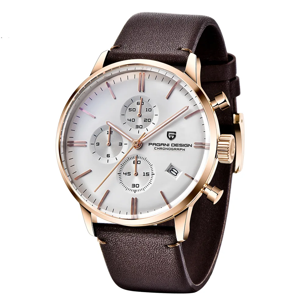 PAGANI DESIGN Luxury Men Wristwatch Military Sports Watch Men Chronograph Genuine Leather Quartz Mens Watches relogio masculino
PAGANI DESIGN Luxury Men Wristwatch Military Sports Watch Men Chronograph Genuine Leather Quartz Mens Watches relogio masculino